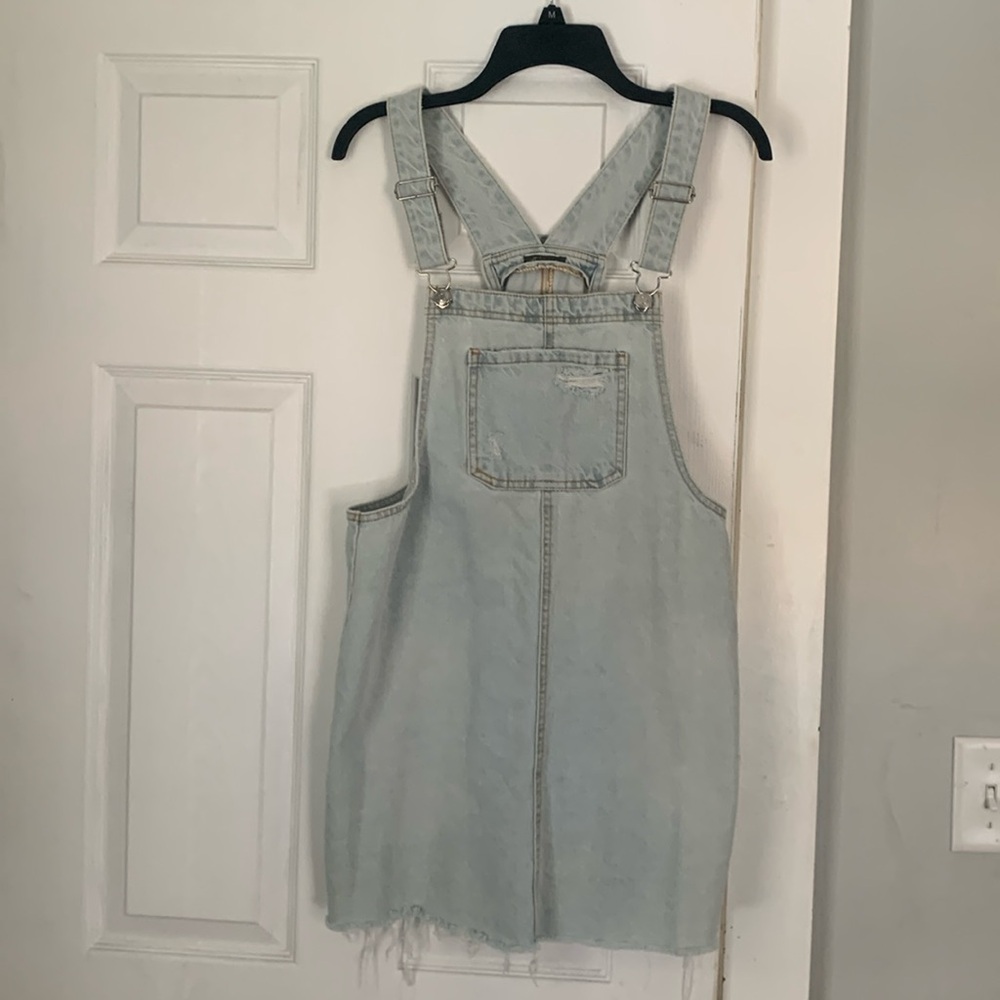 Overall denim skirt